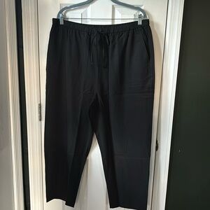 Eileen Fisher black cropped pant L NWT